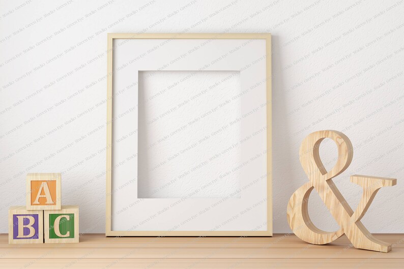 Wood Frame Mockup Framed Art 8x10 Frame Mockup Artwork Mockup Empty Frame Mockup Nursery Frame Mockup