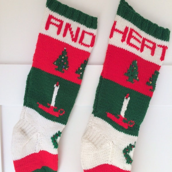 Personalized Handknit Christmas Stockings