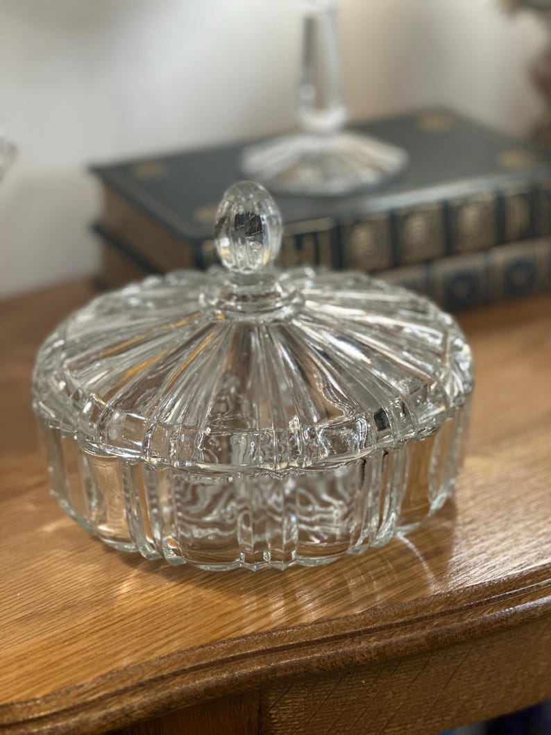 Crystal Candy Dishes, Set of 4 Available Separately, Vintage Glass Candy Dishes in Various Styles, Candle Vessels, Trinket bowl, flower vase