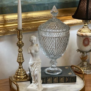 Marble and Gold Serving Tray | Round Marble & Iron Tray with Gold Finish | 14” Diameter