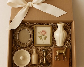 Boîte mystère vintage sélectionnée — petite, moyenne ou grande | Cottagecore • Victorien • Éclectique • Lot surprise de décoration antique