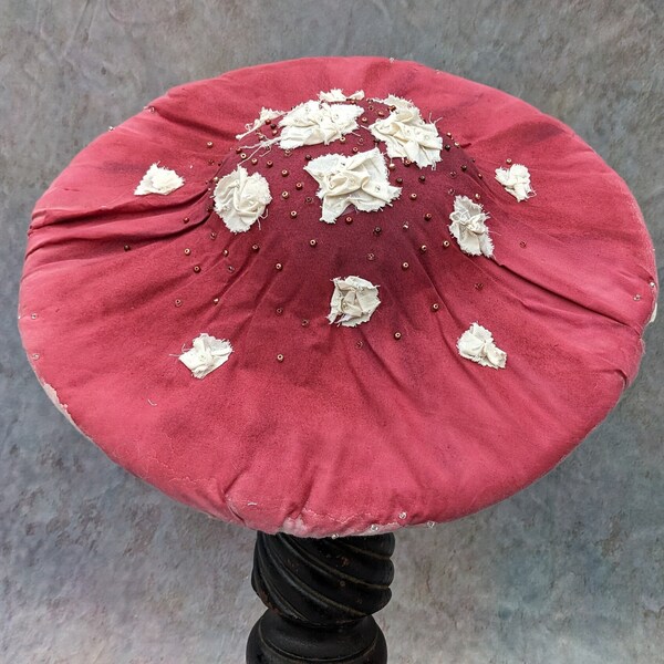 Wearable Mushroom Hat  - red toadstool - goblincore fae cosplay fairy hat