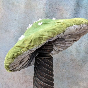 Wearable Mushroom Hat - green toadstool - goblincore fae cosplay fairy hat