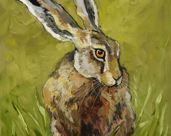 Hare Art Print - Rabbit Wall Art - Hare Painting - Rabbit Art Print