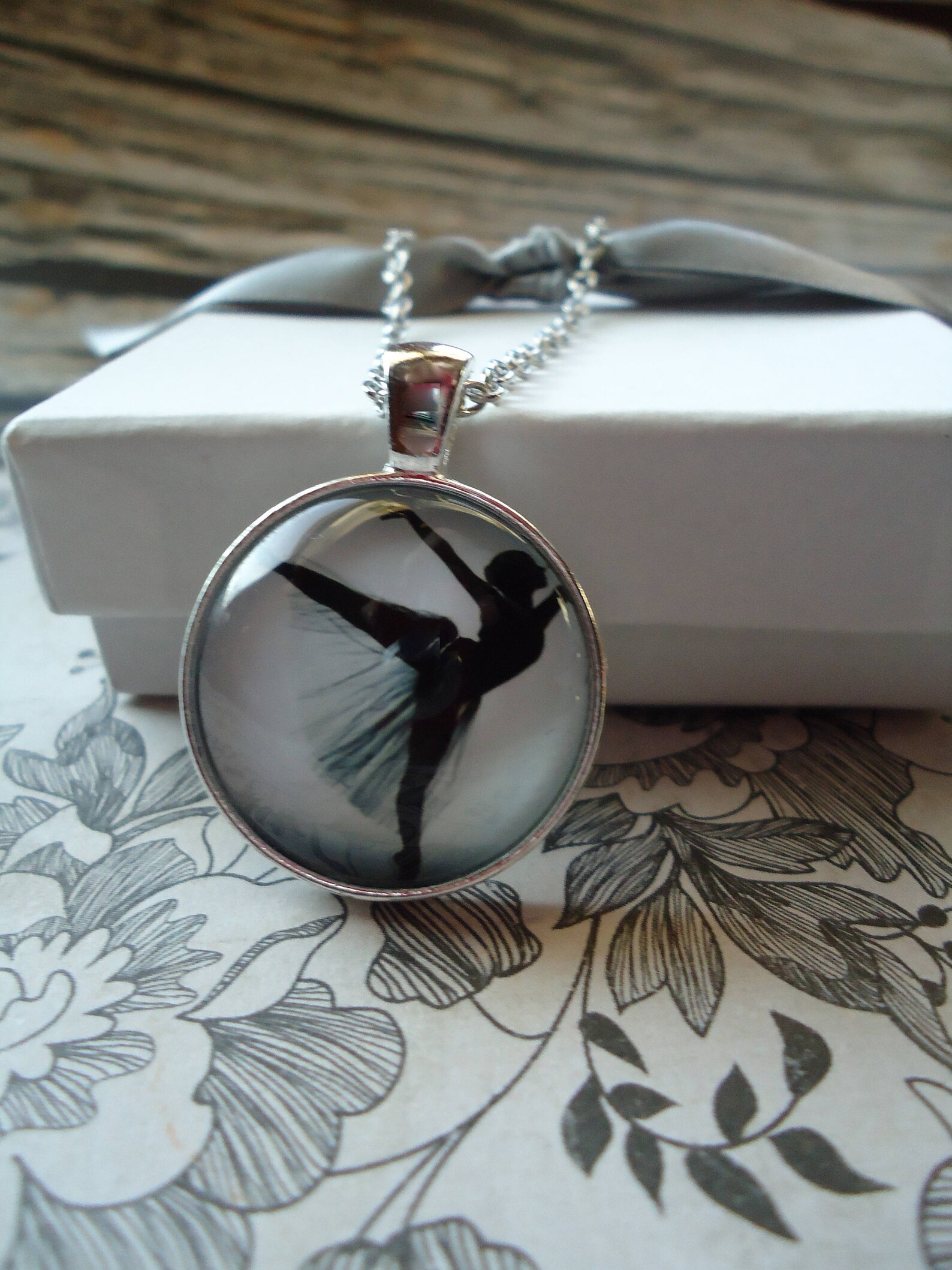 ballerina silver pendant key-chain or necklace | dancer gift, ballet gift, ballet teacher, ballet shoes, tutu, i love dance