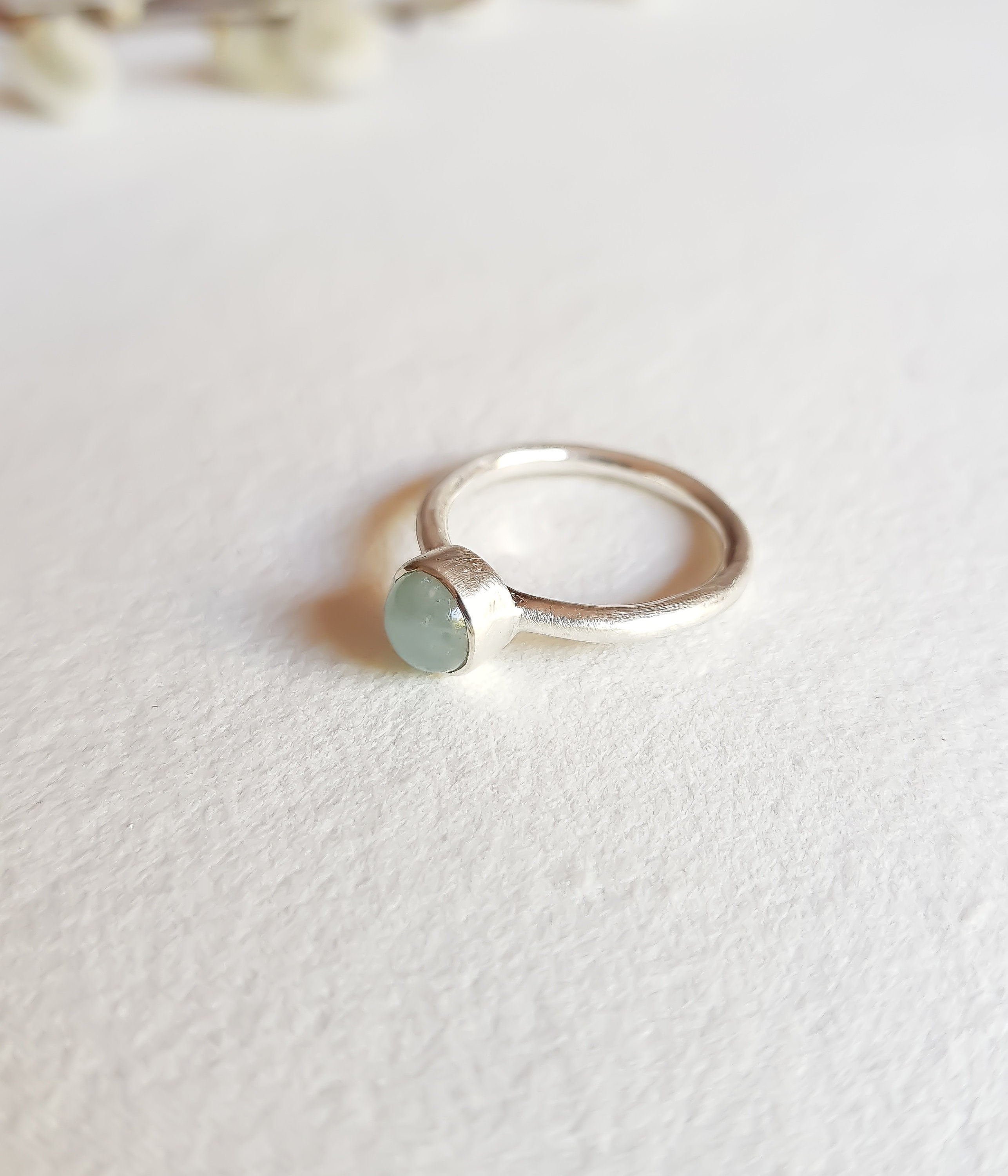 Silber Ring aus Wasserstein silberner Ring mit blauem Stein | Etsy