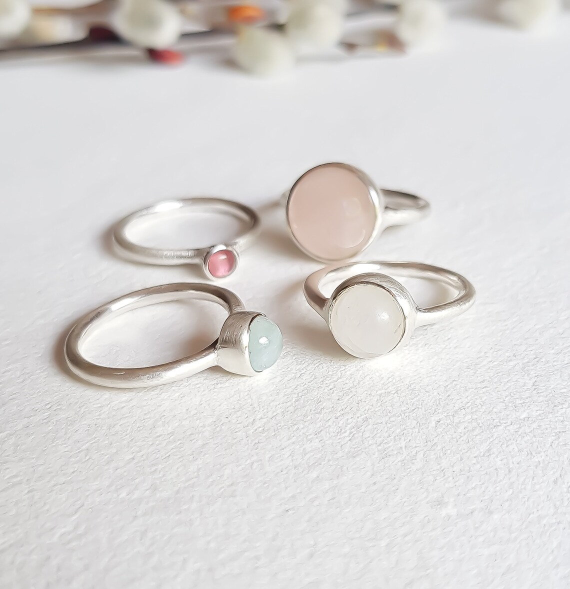 Silber Ring aus Wasserstein silberner Ring mit blauem Stein | Etsy