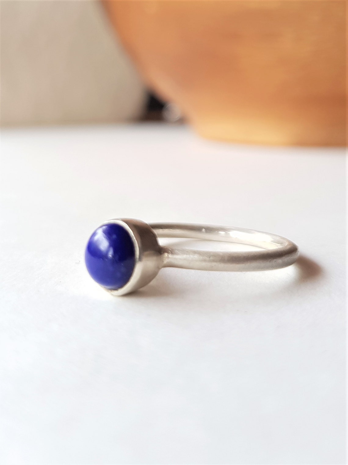 Silber Ring aus Wasserstein silberner Ring mit blauem Stein | Etsy