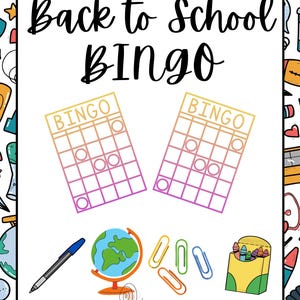 Back to School Bingo // Digital Download // Speech Therapy, Inference, Special Education, Elementary Education