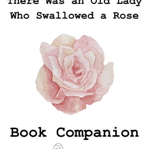 There Was an Old Lady Who Swallowed a Rose Book Companion // DIGITAL DOWNLOAD // Speech Therapy, Special Education, Reading, Valentine&#39;s Day