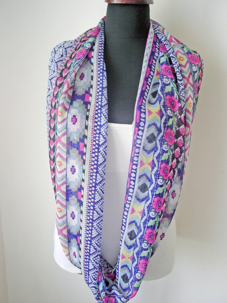 viscose Trendy gift Infinity scarf gift for teengirl Lightweight Scarf Circular scarves Ethnic scarf Gift for Teengirl Viscose shawl