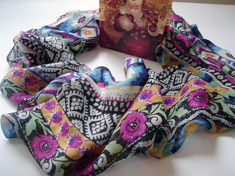 viscose Trendy gift Infinity scarf gift for teengirl Lightweight Scarf Circular scarves Ethnic scarf Gift for Teengirl Viscose shawl