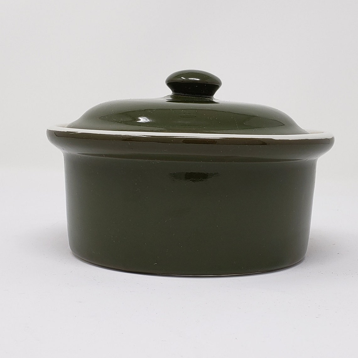 Vintage Hall Pottery Individual Casserole Dish With Lid Hall Etsy