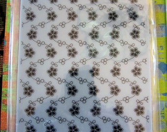 stitched flowers backgound clingmount rubberstamp