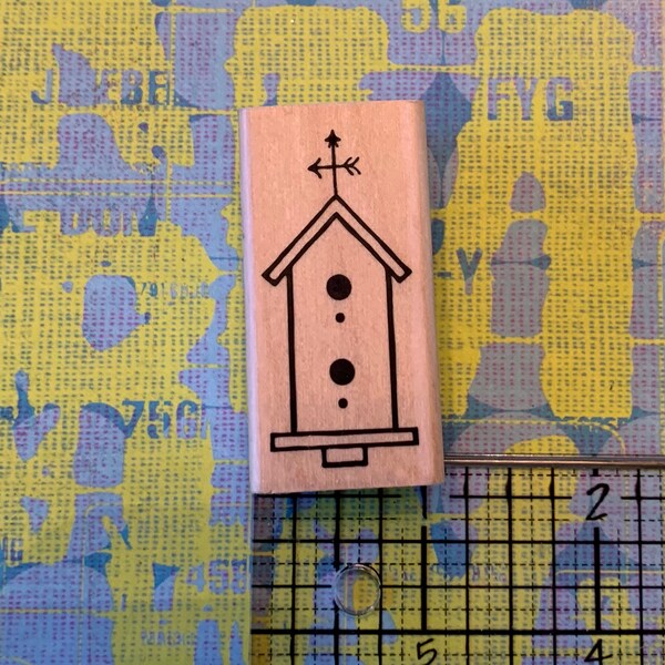 tiny bird house by a muse artstamps