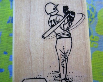 baseball player rubberstamp