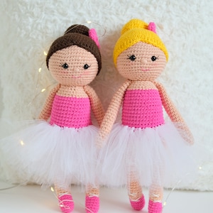 Handmade Ballerina Doll, Big Sister Gift, Pink Ballerina Doll, Flower Girl Doll, 1 year old girl gift,  2 year old girl gift, Sibling gift
