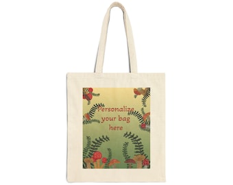 Canvas Tote Bag — Fern & Fungi Series | Puck's Garden: The Understory Collection