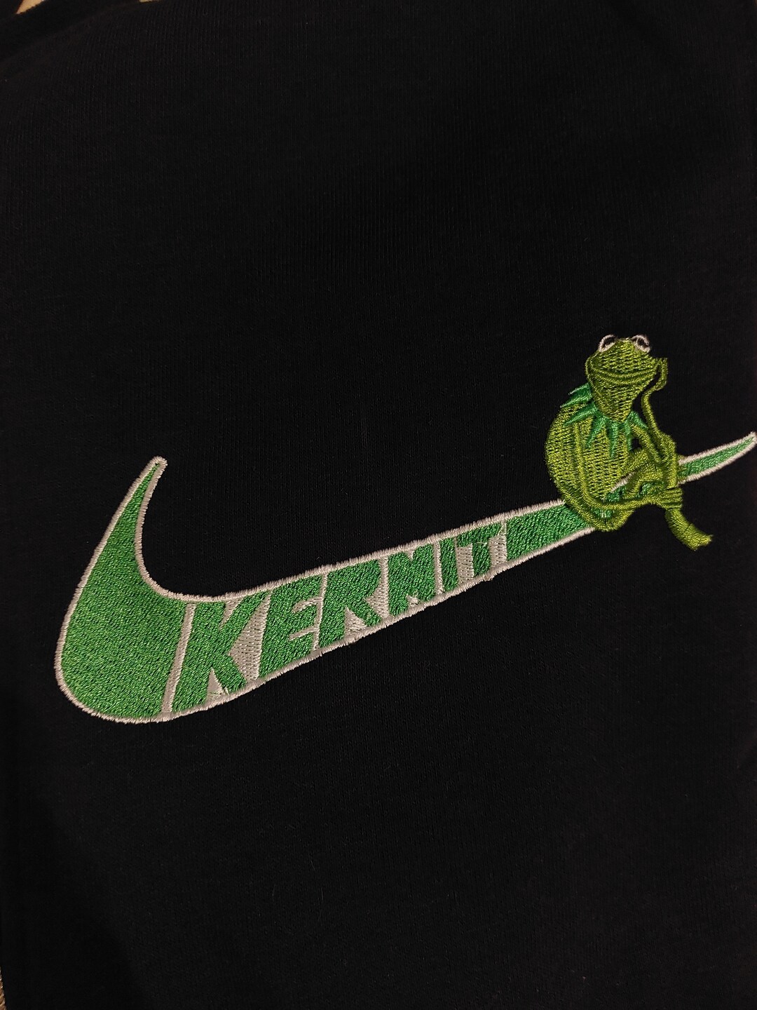 Kermit the Frog Embroidered Hoodie Etsy