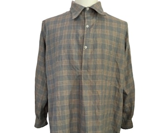1930s 1940s French Linen Work Shirt Reproduction