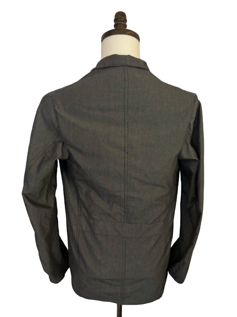1930s 1940s Mens Belted Back Chambray Jacket Reproduction - Etsy