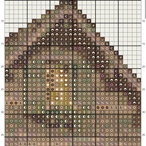 Grid Pattern Math Problems Woodland Cottage Cross Stitch Pattern | Cozy Cabin & Forest House ...