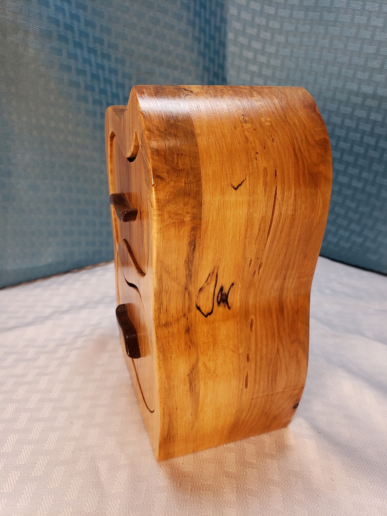 Spalted Maple Two Drawer Hendrix Jewelry Keepsake Band Saw Box