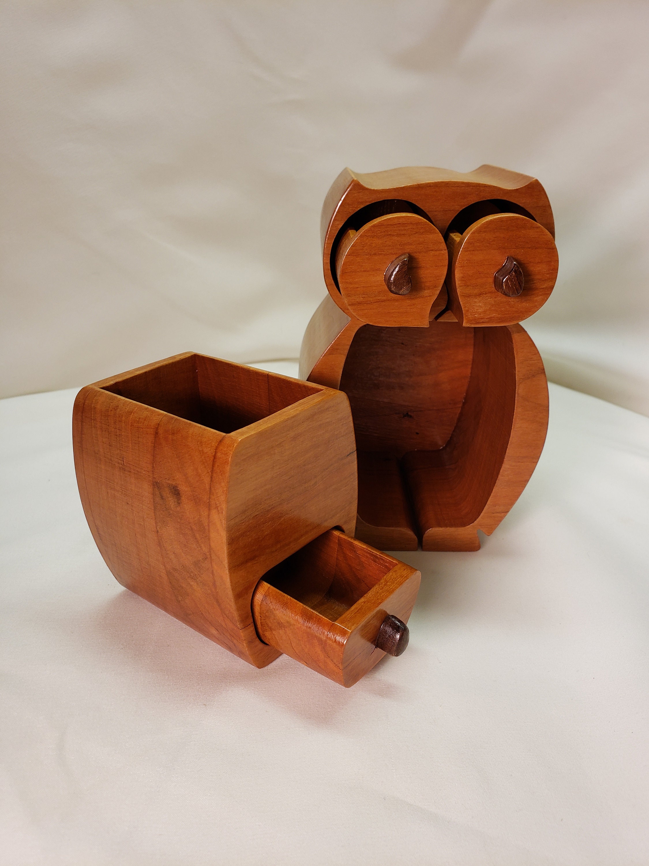 Cherry Owl band saw jewelry/keepsake box Etsy