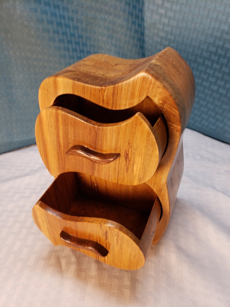 Spalted Maple Two Drawer Hendrix Jewelry Keepsake Band Saw Box