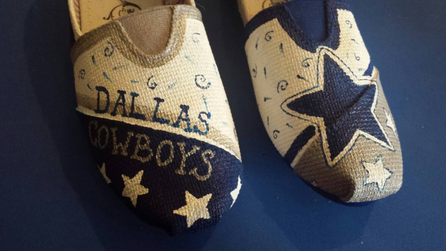 Custom painted dallas Cowboys shoes Etsy