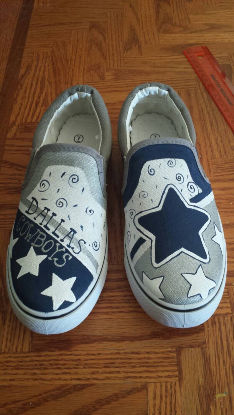 Custom painted dallas Cowboys shoes Etsy Custom painted dallas Cowboys shoes Etsy