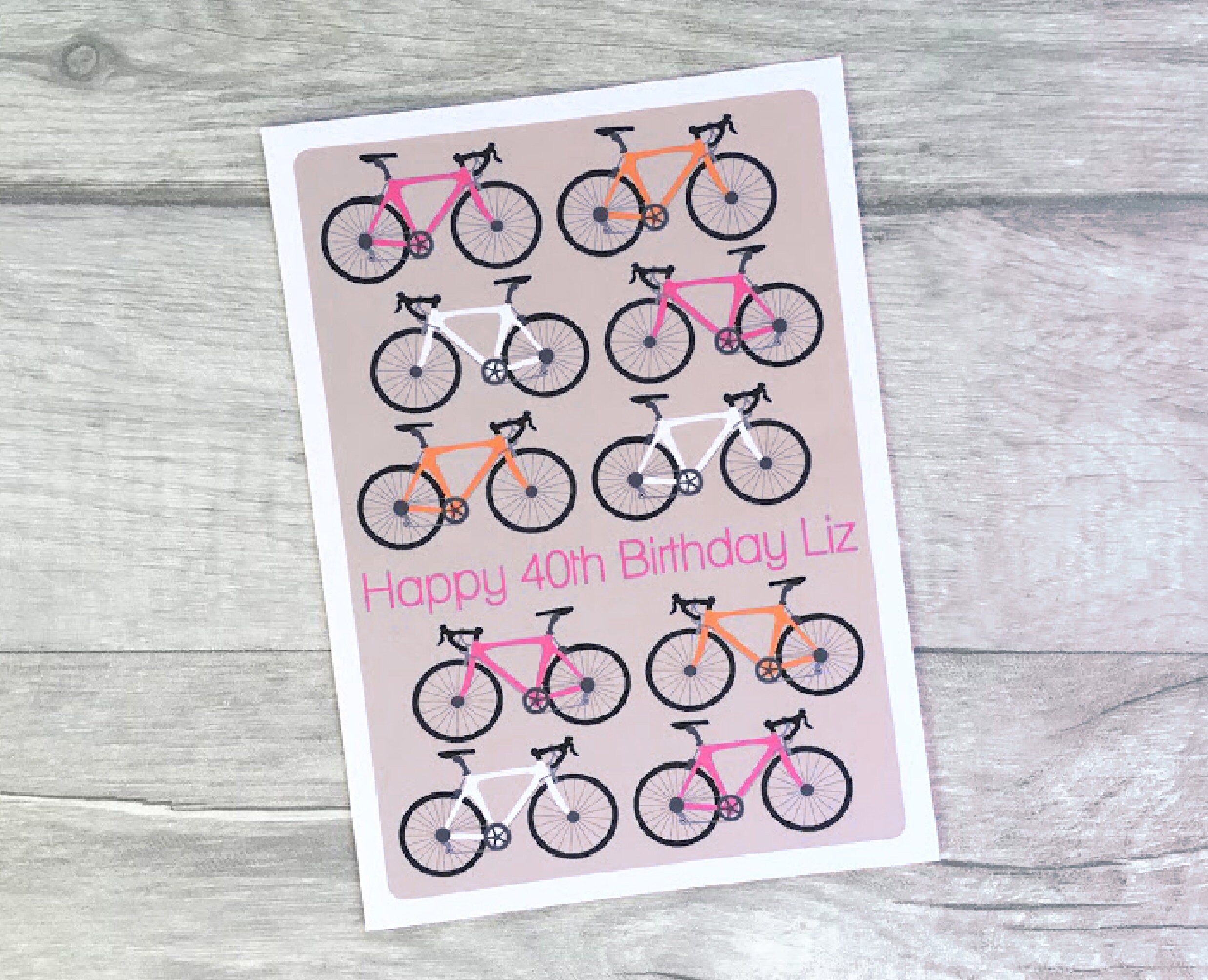 Cycling Birthday Card Bicycle Card for Her Female 18th Etsy