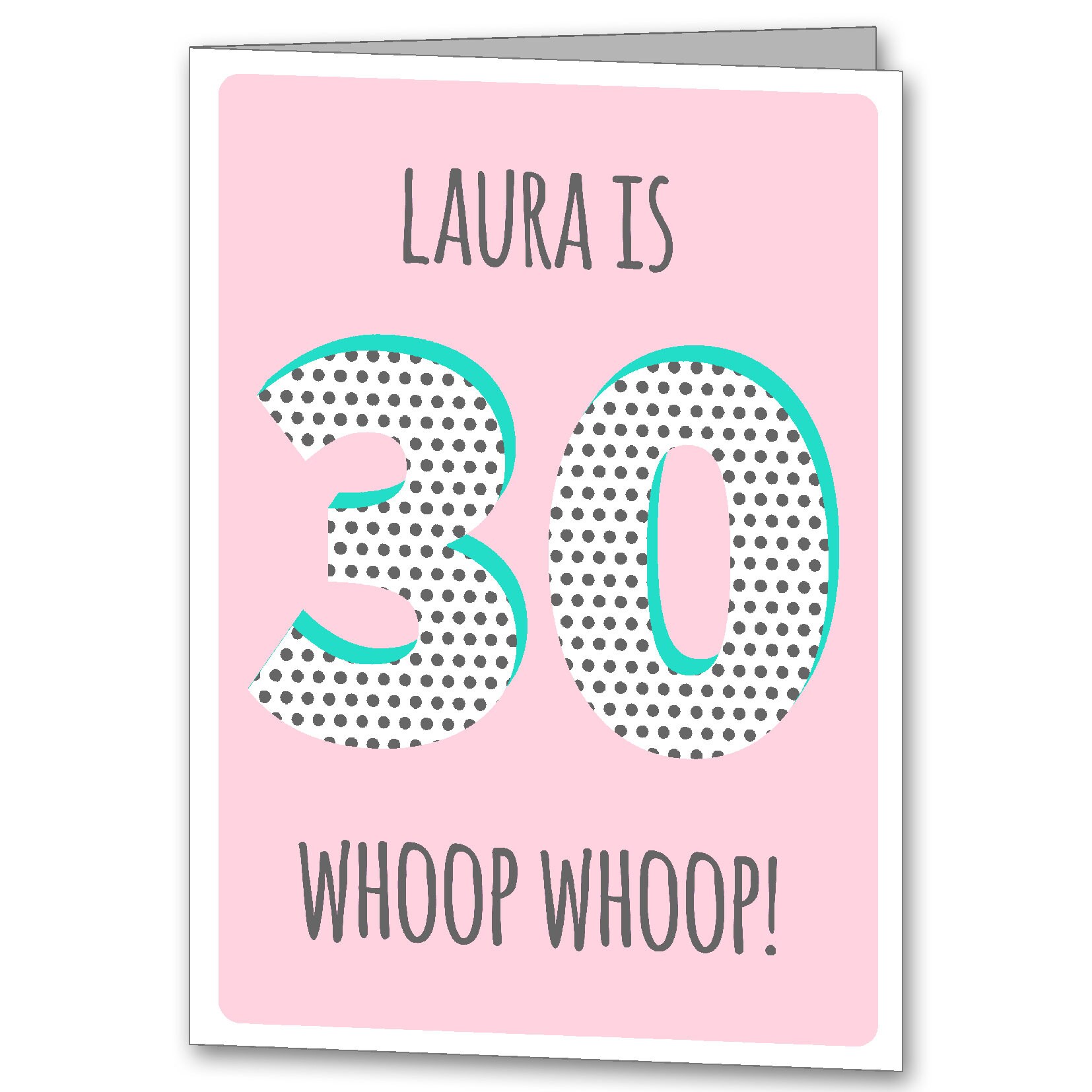 Personalised 30th Birthday Card Female Customised Age 30 Etsy