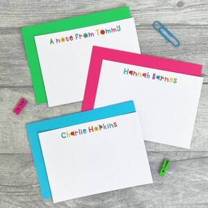 Kids Personalised Note Cards - Fun Thank You Cards for Children