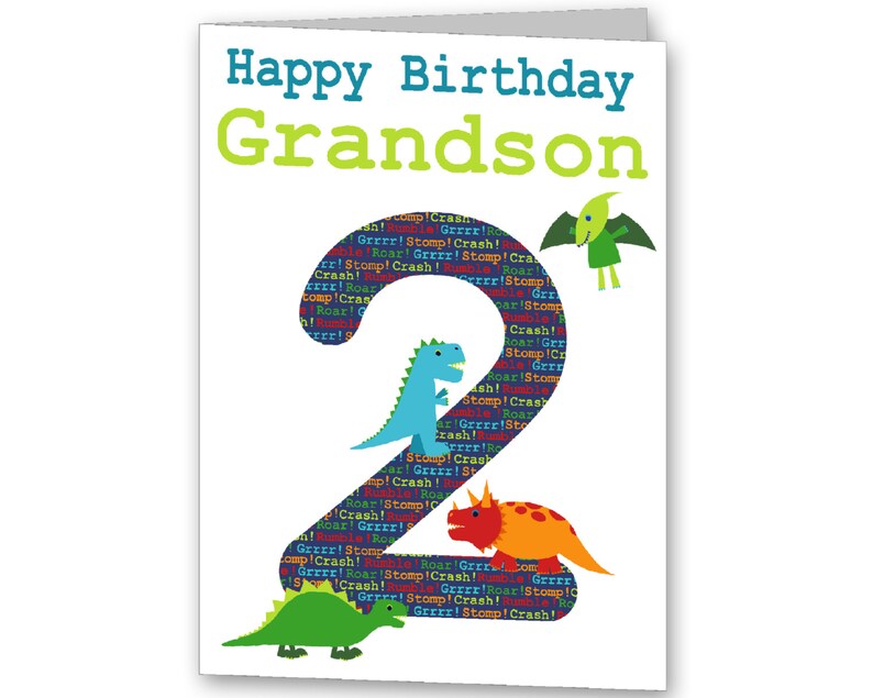 Dinosaur 1st 2nd 3rd 4th 5th 6th 7th Birthday Card - Etsy
