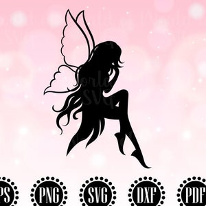 Fairy Svg Cut file, Fairy Svg, Fairy Silhouette, Fairy Clipart, Fairy Clip Art Png, Fairy Vector, Fairy Decal, Digital file, Cricut - WS365