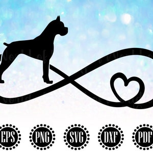 Boxer SVG File, Boxer Infinity SVG, Dog Mama SVG, Dog Lover png, Boxer Dog Design File, Dog Vector, Puppy Svg - WS303