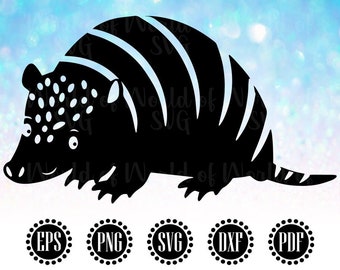 Scarica Armadillo SVG, Siluetta animale carina, Armadillo Cricut Design File, Armadillo PNG, Armadillo Clipart Design - WS161