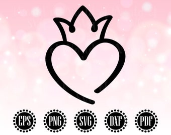 Download Heart Crown Svg Etsy