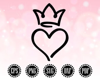 Free Free 80 Princess Crown With Heart Svg SVG PNG EPS DXF File