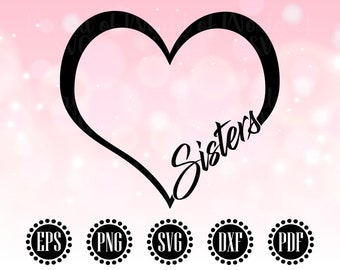 Download Best Friends Heart Svg Etsy