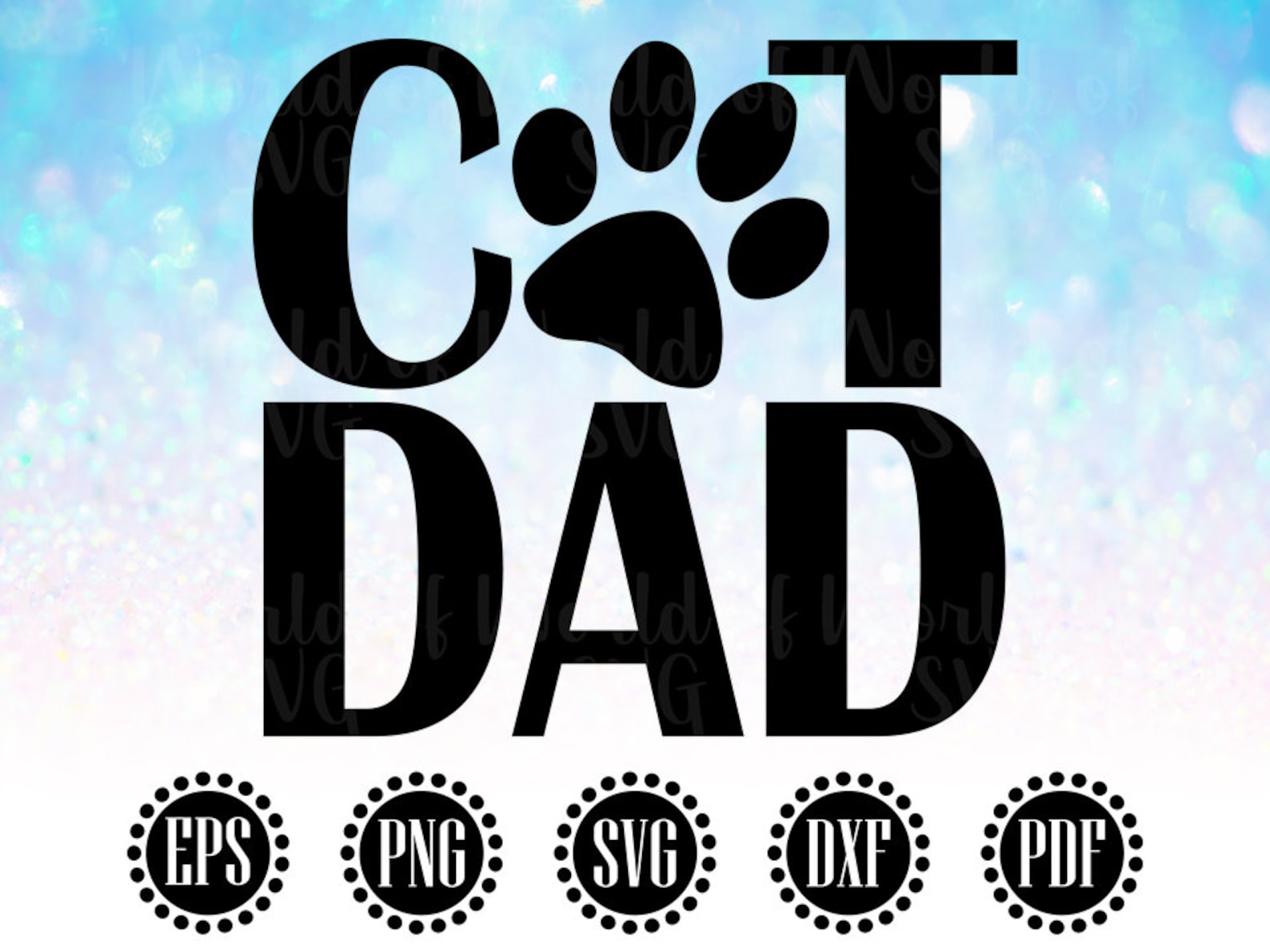 Cat Dad SVG File Cat Lover SVG Design Kitty Papa SVG Kitty - Etsy UK