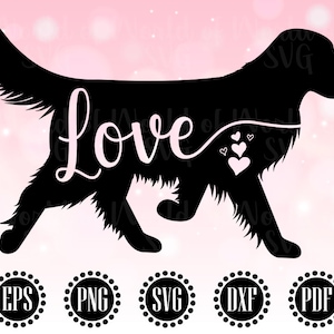 Golden Retriever SVG-Datei, Golden Retriever ClipArt Design, Hund Mama SVG, Hund Liebhaber Png, Golden Retriever Cricut Design, Welpen Svg - WS457