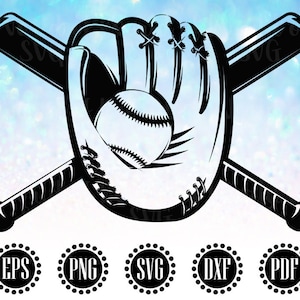 Baseball SVG, rękawica baseballowa SVG, podstawa, plik do cięcia baseballu, koszulka baseballowa SVG, dzień meczu SVG, Baseball Cricut SVG - WS430