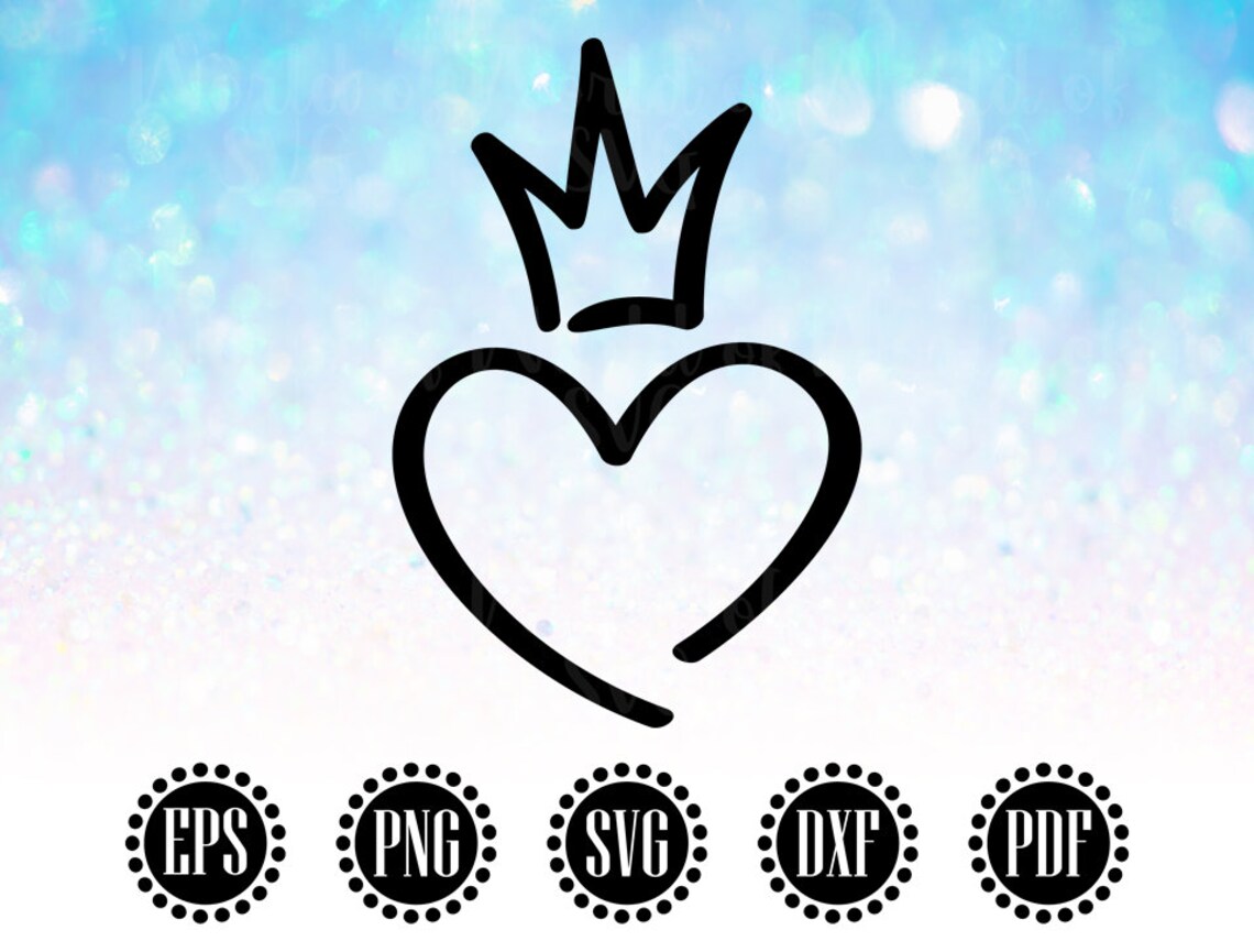 Free Free 87 Princess Crown With Heart Svg SVG PNG EPS DXF File