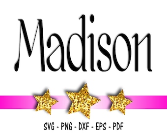 Fichiers de conception de polices Madison à utiliser avec votre Silhouette Studio, Cricut, fichiers DXF, police SVG, fichiers EPS, police Png, police de caractères Silhouette
