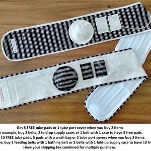 FREE 10 pads, G-Tube Belt (14-29&quot;), Belly Belt, Mic-key button, G-Tube, Protection Belt, Belly wrap, PLEASE READ