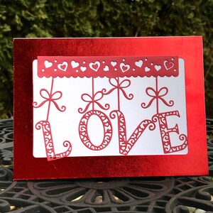 Carte amour, carte d’amour chatoyant, carte de mariage, Bridal Shower, carte Saint-Valentin, je t’aime, carte d’anniversaire, carte de voeux de la Saint-Valentin.