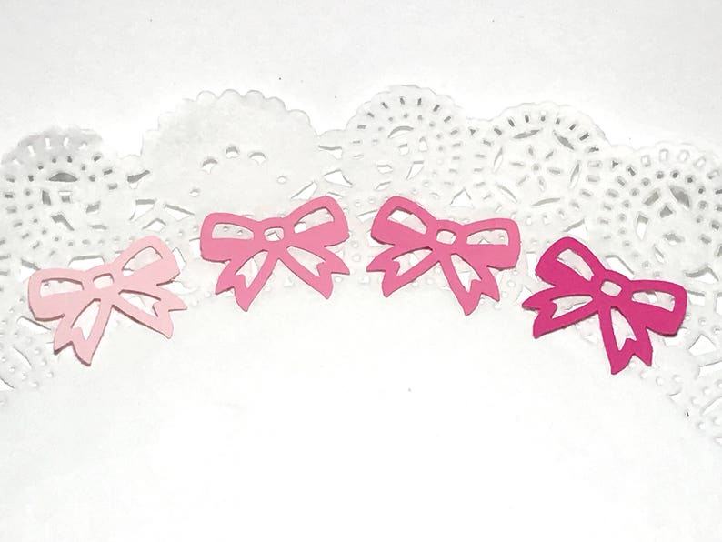 Pink Ribbon Confetti 4 Shades of Pink Ribbon Confetti Etsy