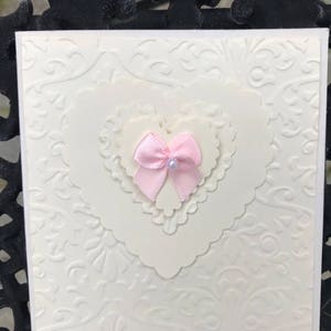 Heartfelt card, Elegant love card, I love you card, Happy Valentine's day card, Elegant Wedding card, Congratulation on your Baby Girl card image 5